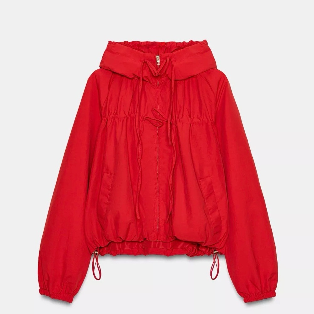 ZARA NYLON TIE JACKET L